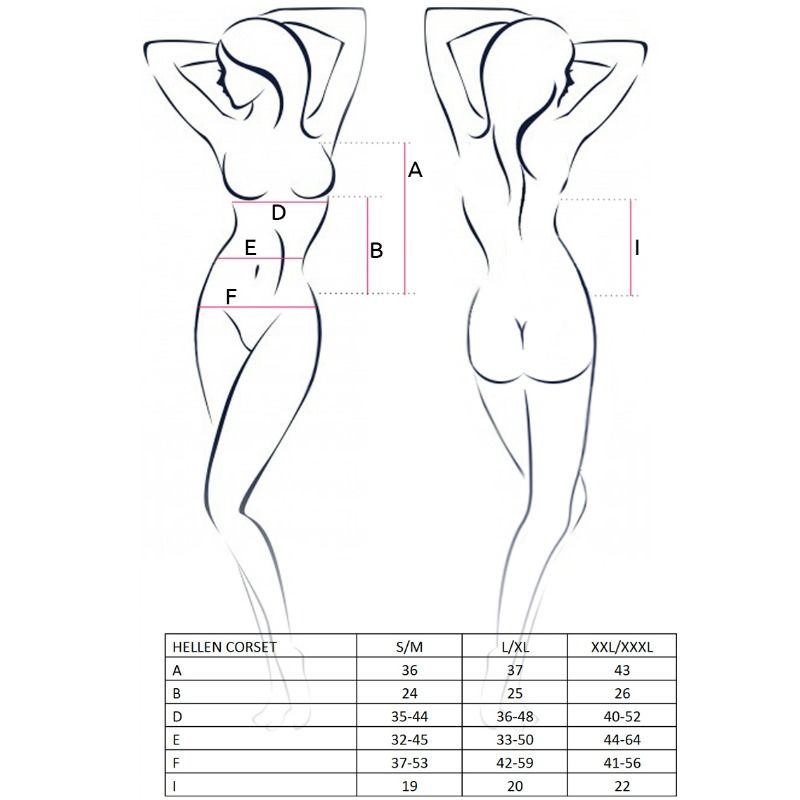 PASSION - WOMAN HELLEN CORSET NEGRO TALLA S/M - immagine 2