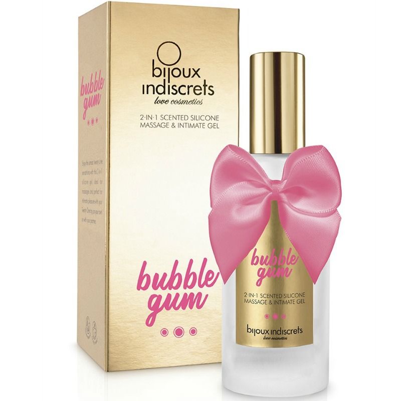 BIJOUX - BUBBLE GUM 2IN1 GEL PROFUMATO PER MASSAGGIO E INTIMO 100 ML - immagine 2