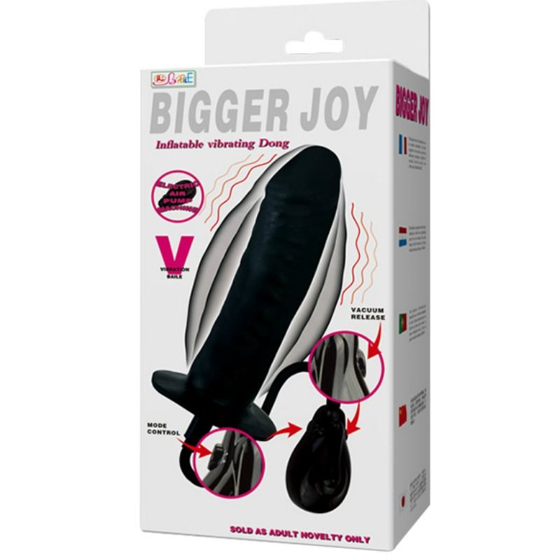 BAILE - DILDO GONFIABILE BIGGER JOY CON VIBRAZIONE 16 CM - immagine 3