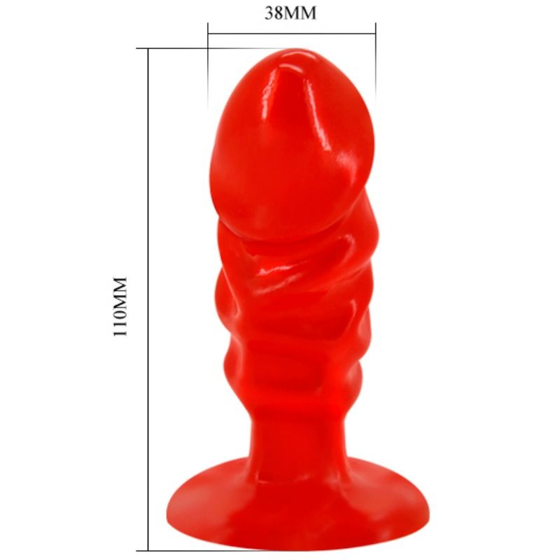 BAILE - PLUG ANALE UNISEX CON VENTOSA ROSSA - immagine 3