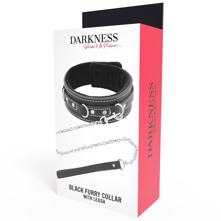 DARKNESS - COLLANA IN PELLE DI ALTA QUALITÀ CON GUINZAGLIO - immagine 5