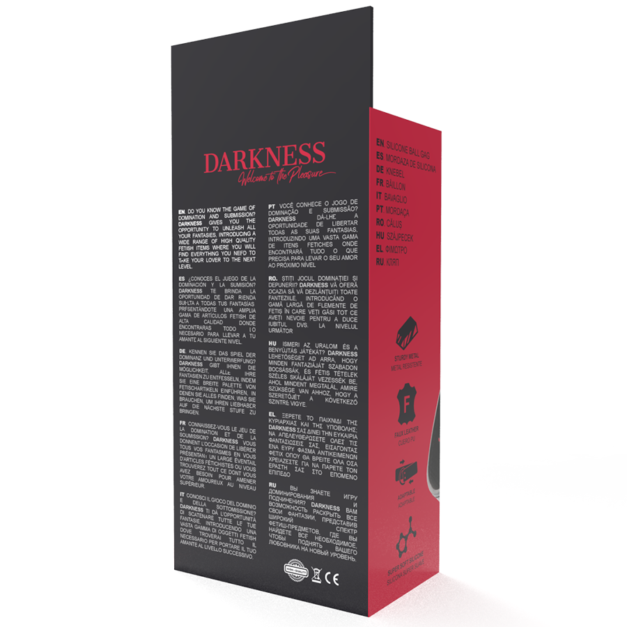 DARKNESS - BAVAGLINO IN SILICONE ROSSO - immagine 5