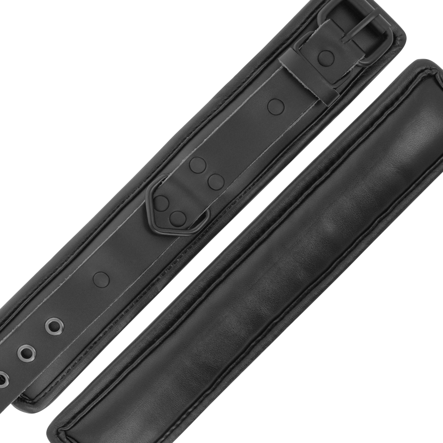 DARKNESS - MANETTE REGOLABILI ALLA CAVIGLIA IN PELLE NERA - immagine 5