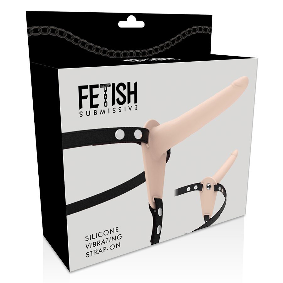 FETISH SUBMISSIVE HARNESS - VIBRATORE IN SILICONE CARNE 15 CM - immagine 4