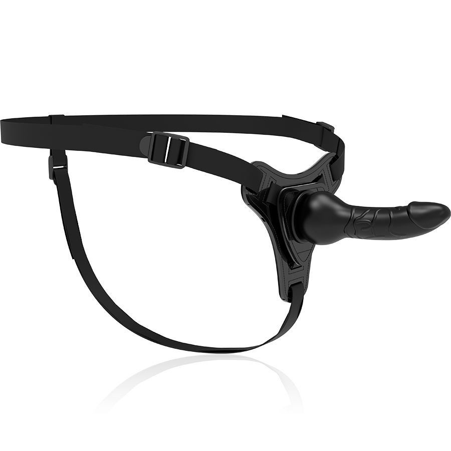 FETISH SUBMISSIVE HARNESS - SILICONE NERO REALISTICO 16 CM - immagine 3