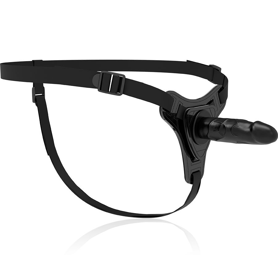 FETISH SUBMISSIVE HARNESS - SILICONE NERO REALISTICO 15 CM - immagine 4