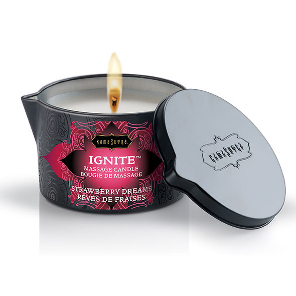 KAMASUTRA - CANDELA DA MASSAGGIO STRAWBERRY DREAMS 170 GR - immagine 2