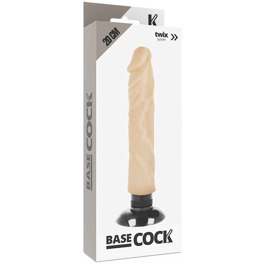 BASECOCK - VIBRADOR REALÍSTICO 2-1 NATURAL 20 CM -O- 4 CM - immagine 5