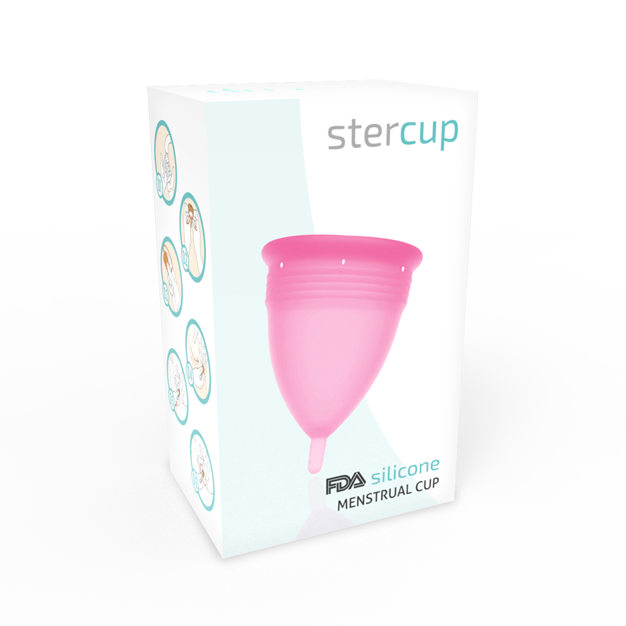 STERCUP - COPPA MESTRUALE IN SILICONE FDA ROSA - TAGLIA S - immagine 5