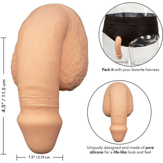 CALEXOTICS - IMBALLAGGIO IN SILICONE PENE 12.75 CM CARNE - immagine 3