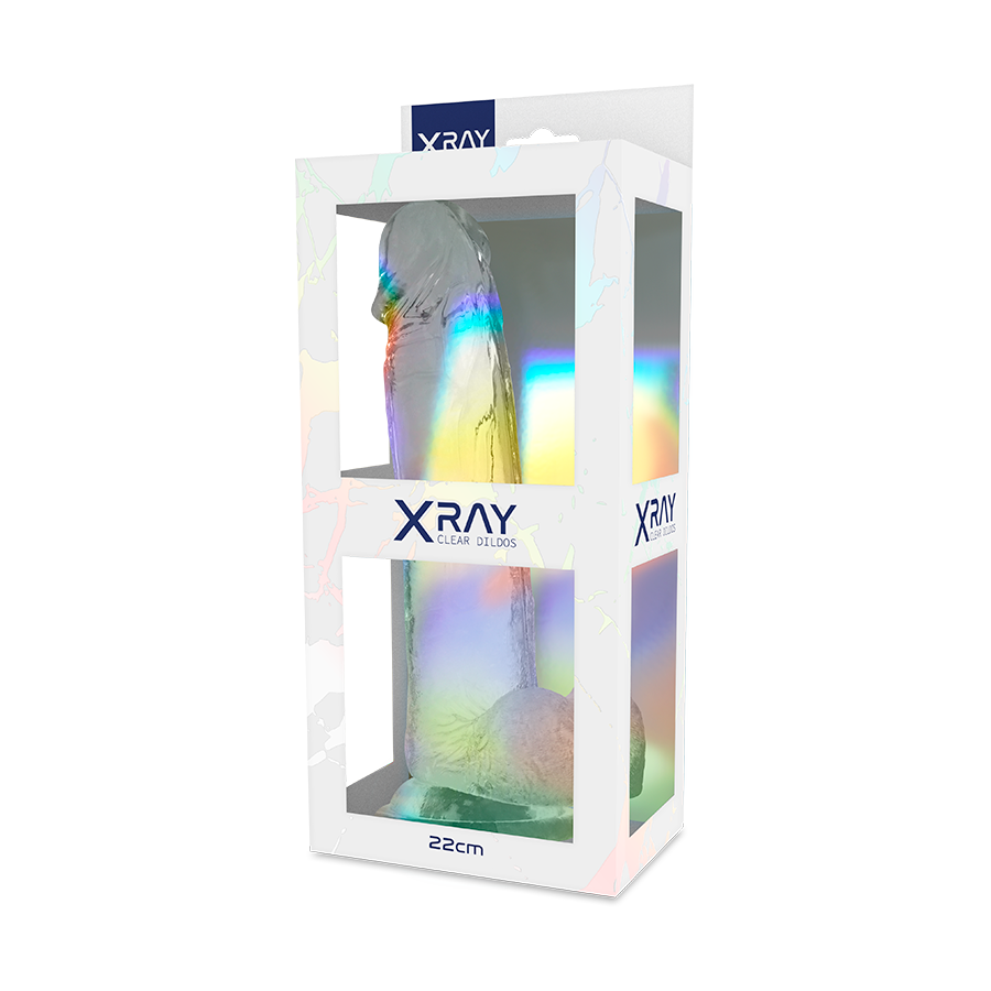 X RAY - CAZZO TRASPARENTE CON SFERE 22 CM -O- 4.6 CM - immagine 2