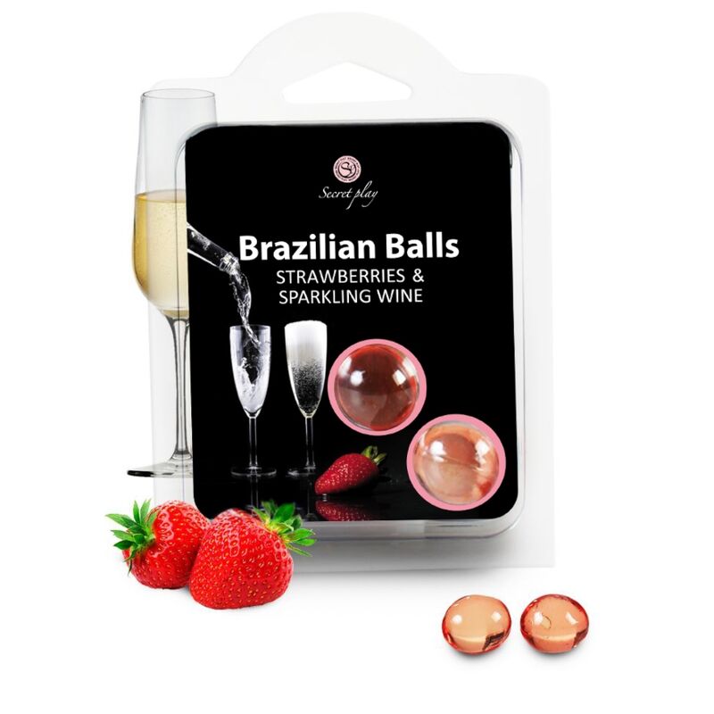 SECRETPLAY - SET DI PALLINE BRASILIANE FRAGOLA E CHAMPAGNE - immagine 2