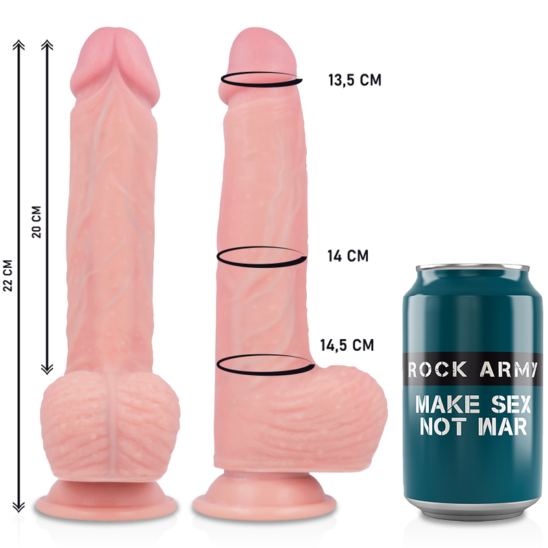 ROCKARMY - SILICONE LIQUIDO PREMIUM HAWK REALISTICO 22 CM -O- 4.6 CM - immagine 2