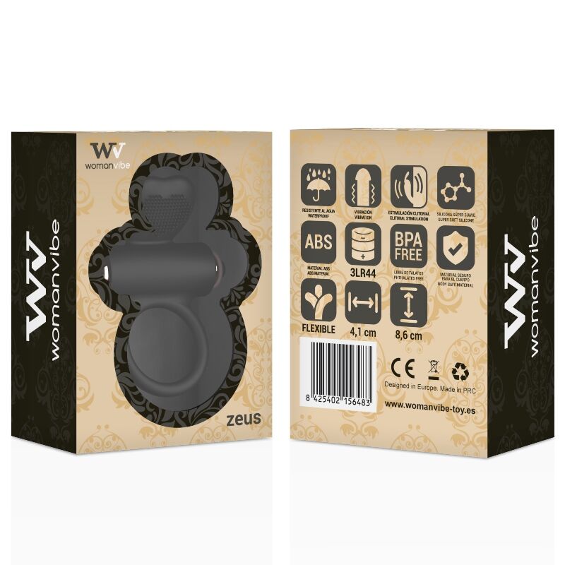 WOMANVIBE - ANELLO VIBRATORE IN SILICONE ZEUS - immagine 2